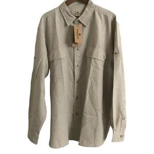 Woolrich Long Sleeve Shirt Beige UPF 30+ Size 2XL